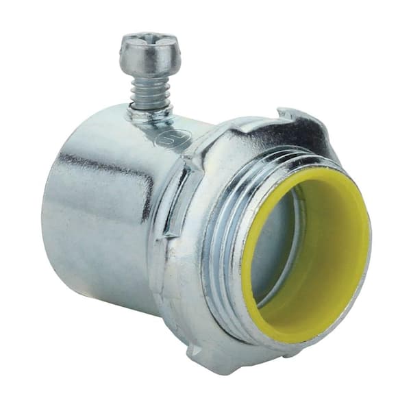 Commercial Electric 1-1/4 in. Electrical Metallic Tubing (EMT) Set-Screw Connector with Insulated Throat
