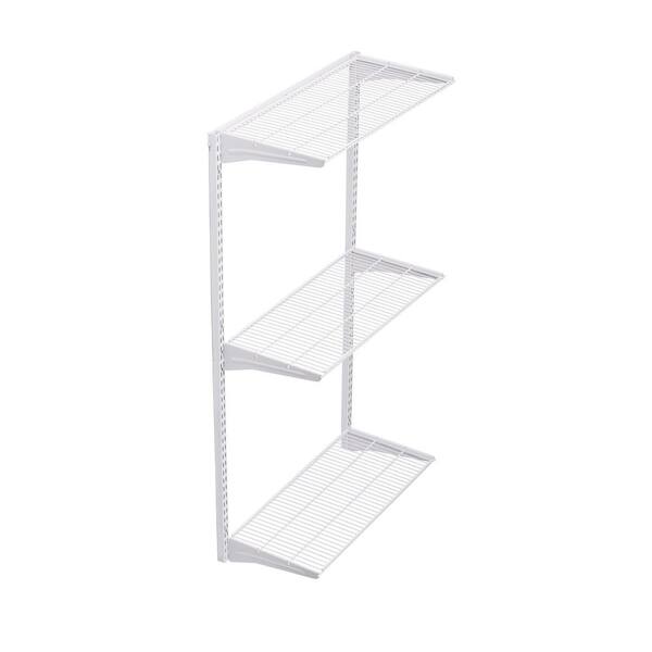 Triton Products 16 in. x 63 in. Steel Garage Wall Shelving in White