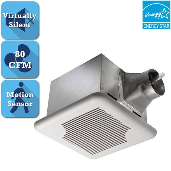 Delta Breez Signature Series 80 CFM Ceiling Bathroom Exhaust Fan with Motion Sensor and Timer Delay
