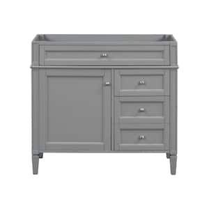 36 in. Bath Vanity Cabinet without Top in Grey Unassembled