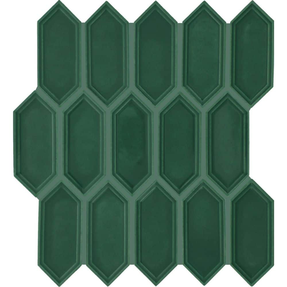 Luminique Juniper 12 in. x 24 in. Glossy Ceramic Picket Mosaic Wall Tile (8.76 sq. ft./case) price history on PriceWatchPro