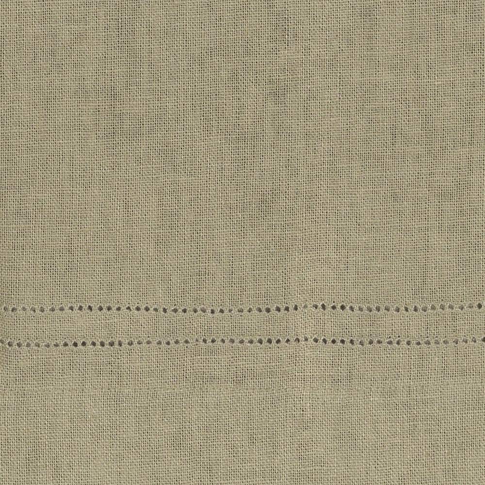 Cameron Off-White Linen Rod Pocket Kitchen Tier Curtains, 30" W x 24" L, Set of 2