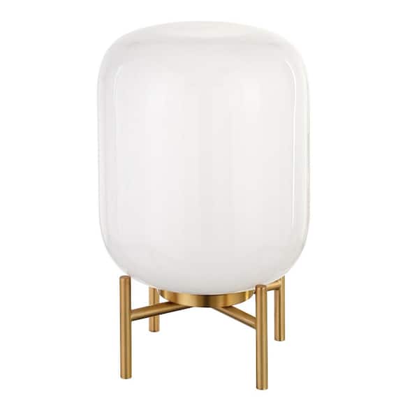 Meyer&Cross Edison 15 in. Brass Finish Table Lamp with Glass Shade