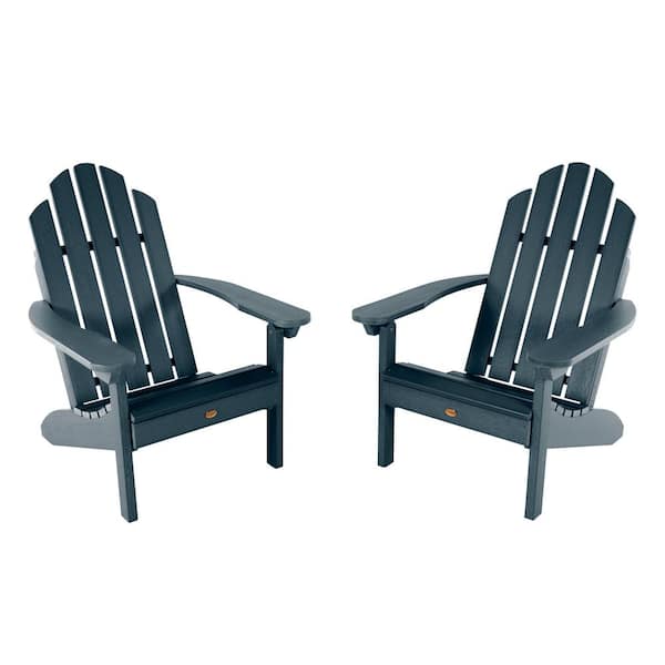 Highwood Classic Westport Federal Blue Recycled Plastic Set of 2 Adirondack Chair
