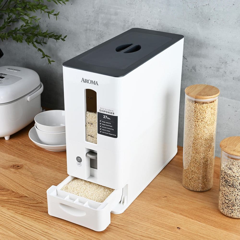22 lbs. White Rice Dispenser Set