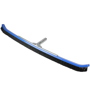 5.5 in. Blue Nylon Bristle Pool Wall Brush with Aluminum Handle