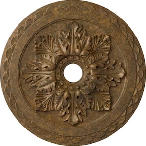 2 in. x 23-5/8 in. x 23-5/8 in. Polyurethane Bordeaux Deluxe Ceiling Medallion, Rubbed Bronze