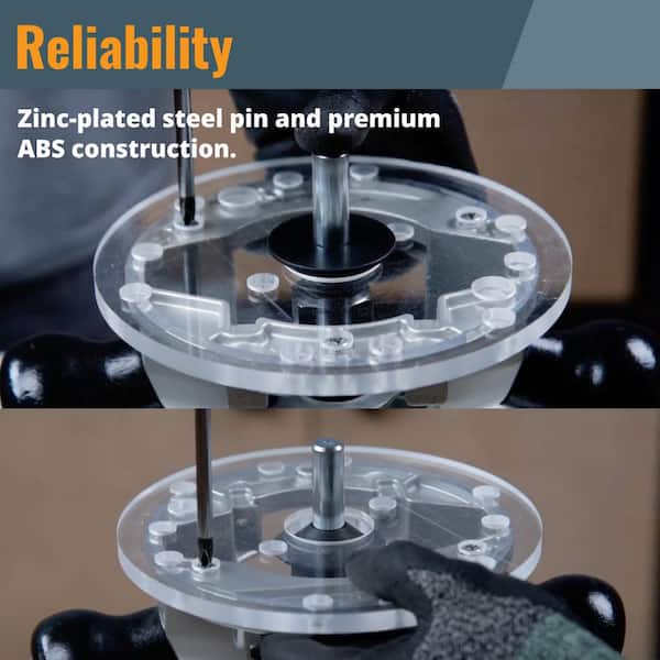 Centering Pin and Cone Set for RA1151 Replacement with 1/2 in. and 1/4 in. Ends for Calibrating Router Base Plates