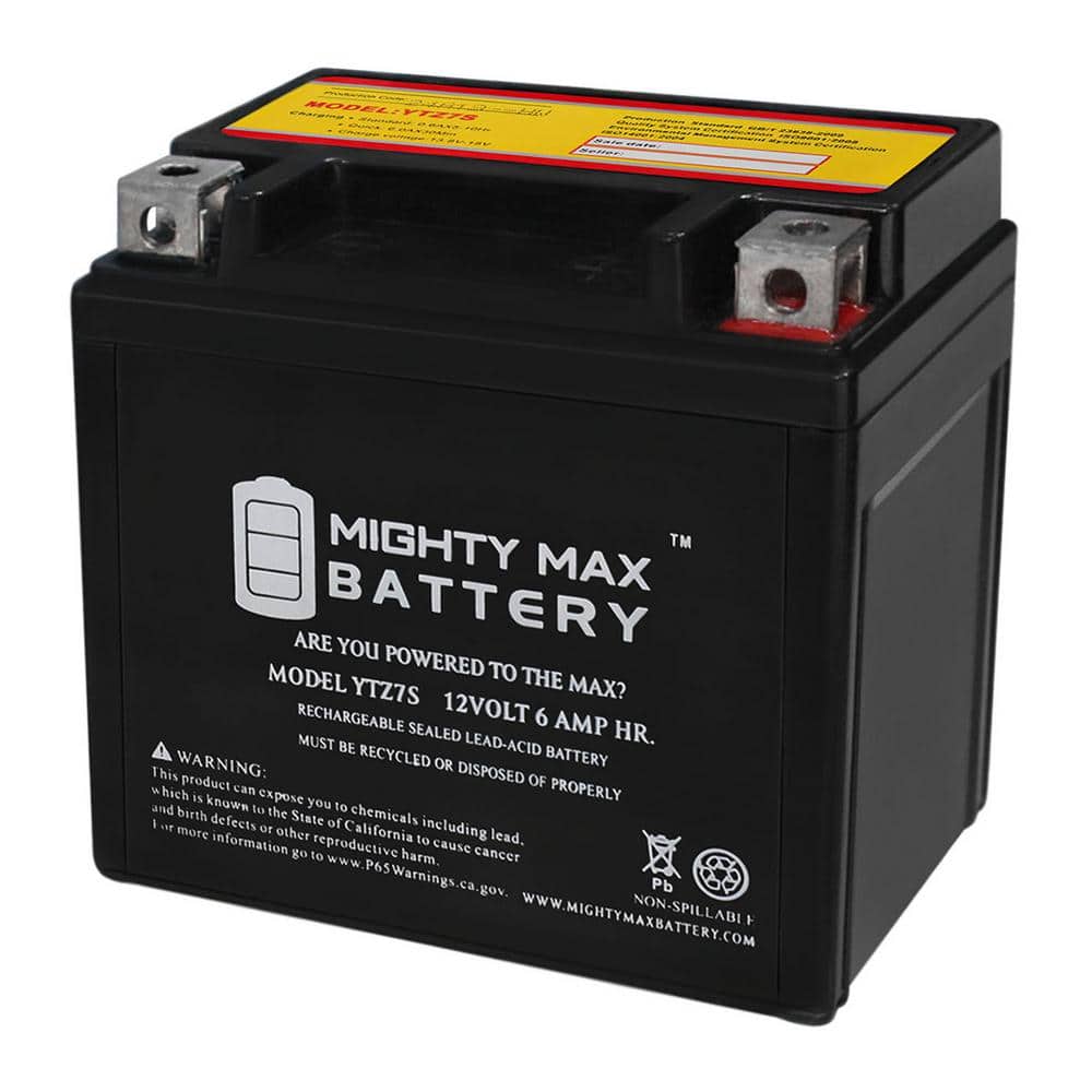 MIGHTY MAX BATTERY YTZ7S 12V 6AH Battery Replacement for APTZ7S Scooter,  ATV, Dirt Bike MAX3855050 - The Home Depot