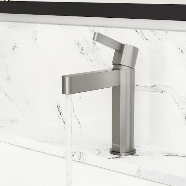 Staykiwi Single Handle Single Hole Bathroom Faucet And Spot Resistant In Brushed Nickel Sklwbf01 7399