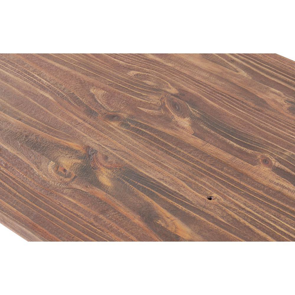 Rustic Industrial 51'' Solid Wood Sawhorse Coffee Table in Natural/Black
