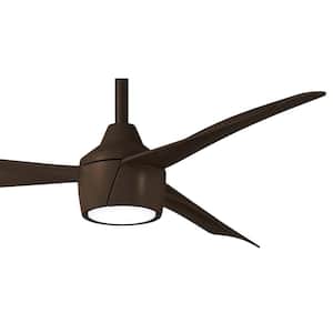 Skinnie 44 in. LED Indoor Oil Rubbed Bronze Ceiling Fan with Remote