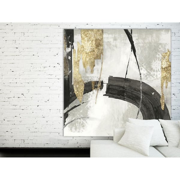 Giant Art 54 in. x 54 in. "Black Ink I Gold Version" by PI Studio Wall Art