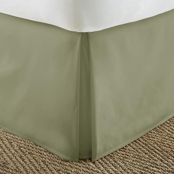 Becky Cameron 14 in. Sage Solid King Bed Skirt