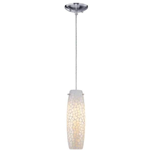 Illumine Designer Collection 1-Light White Steel Pendant