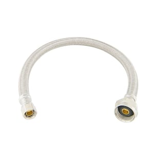 3/8 in. Compression x 7/8 in. Ballcock Nut x 16 in. Braided Polymer Toilet Supply Line with Metal Nut
