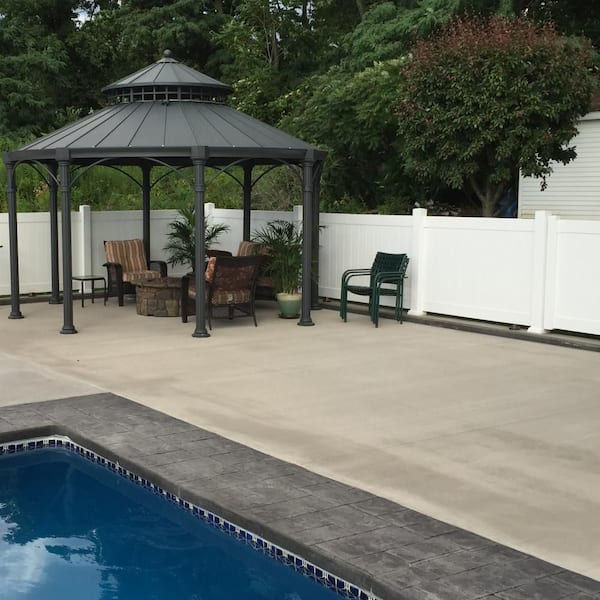 Weatherables Pembroke 4 ft. x 6 ft. White Vinyl Privacy Fence Panel