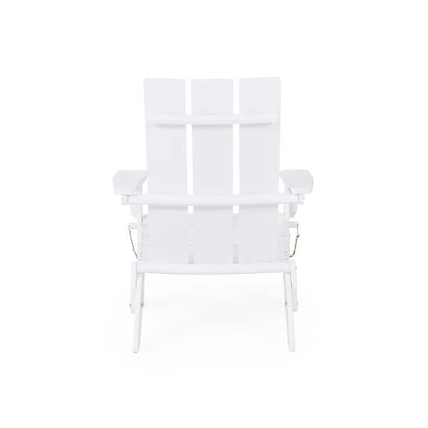Tatayosi 30.00 in. W x 32.25 in. D x 37.00 in. H White Outdoor Acacia Wood Foldable Adirondack Chair