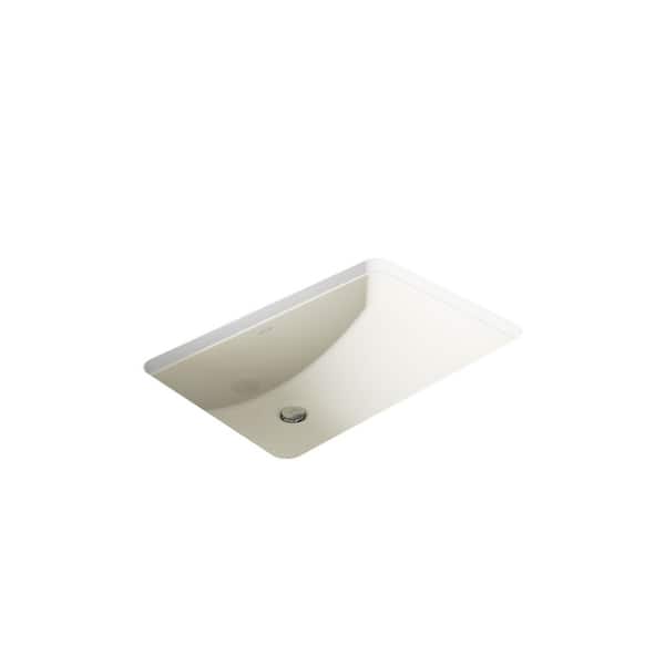 KOHLER Ladena 23.3 in. x 13.5 in. Undermount Bathroom Sink in Biscuit Vitreous China