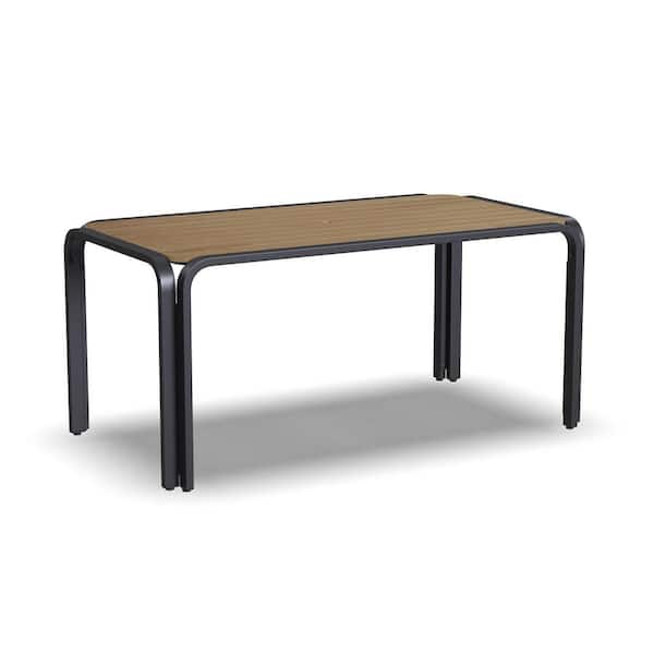 HOMESTYLES Finn Rectangular Outdoor Dining Table with Eucalyptus Wood Top