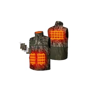 Men's Medium Camo 7.38-Volt Lithium-Ion Heated Hunting Vest with 1 Upgraded Battery and Charger, Multi-Pockets