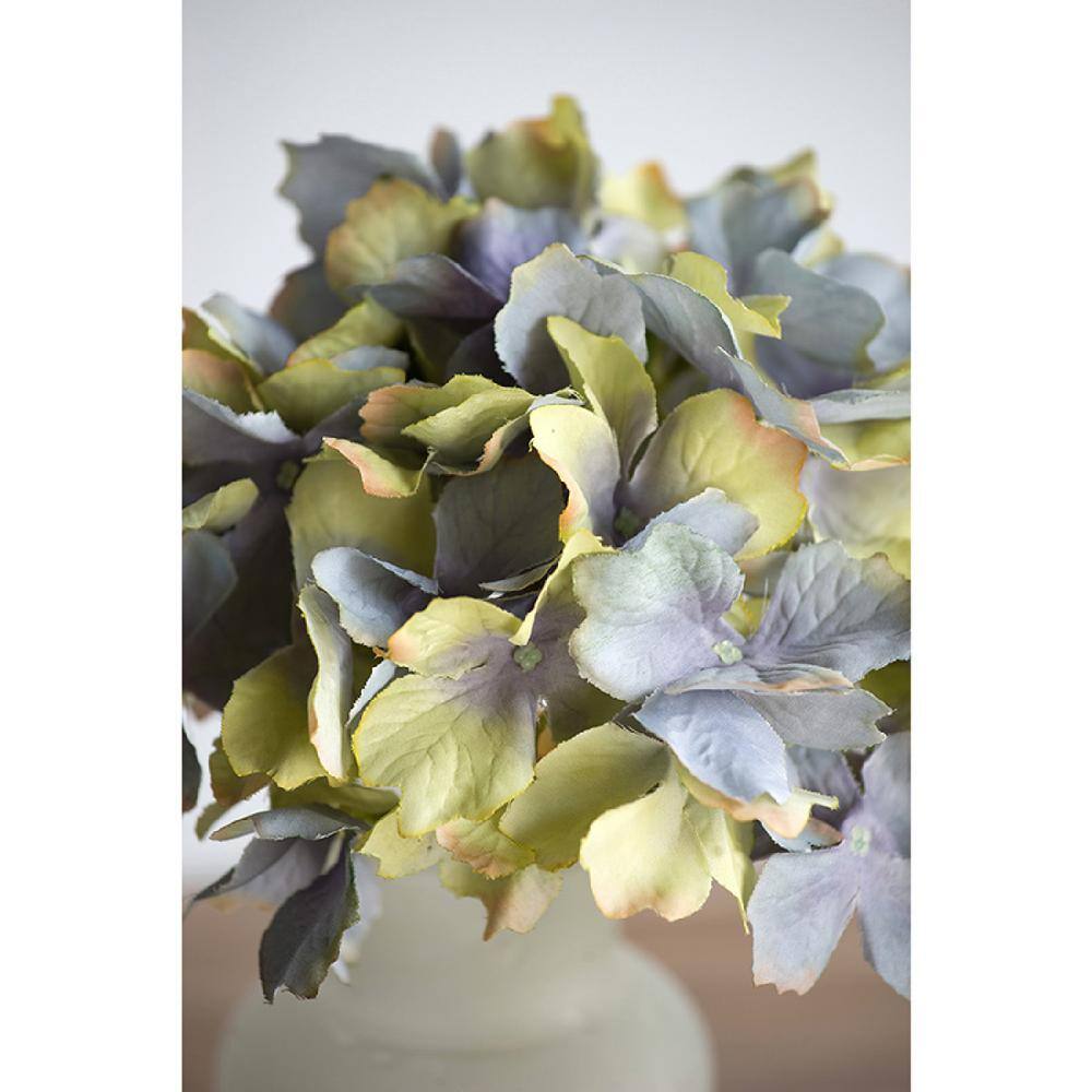 14" Purple and Green Faux Hydrangea Set of 12