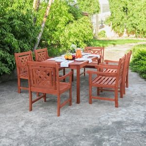 Malibu 7-Piece Wood Outdoor Dining Set