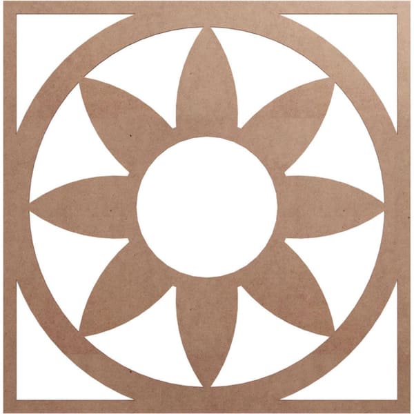 Ekena Millwork 0.375 in. x 30 in. x 30 in. Wood Medallion Moulding