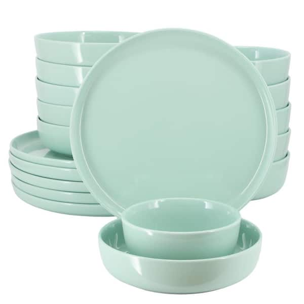 Duncan 18-Piece Porcelain Dinnerware Set in Mint