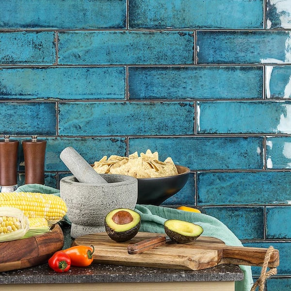 Pallet of Moze Blue 3 in. x 12 in. Polished Ceramic Wall Tile (516.48 sq. ft./Pallet)