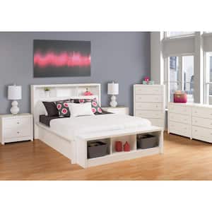 Calla 5-Drawer White Chest of Drawers