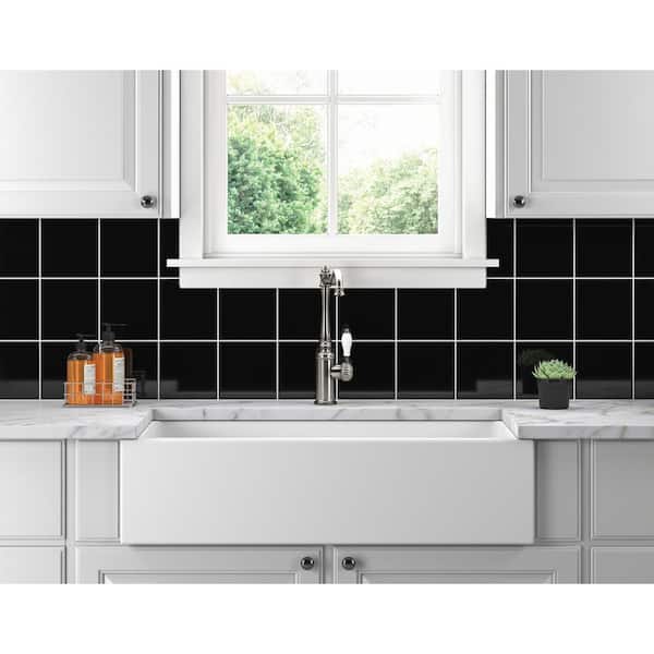 Absolute Black 12 in. x 12 in. Natural Stone Floor and Wall Tile (10 sq. ft. / case)