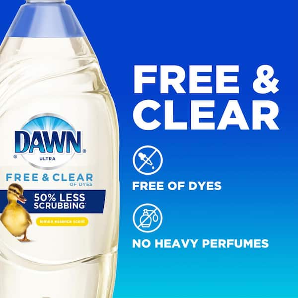 Dawn 32.7 oz. Free and Clear Lemon Essence Scent Dishwashing Liquid Dish  Soap 003077201136 - The Home Depot