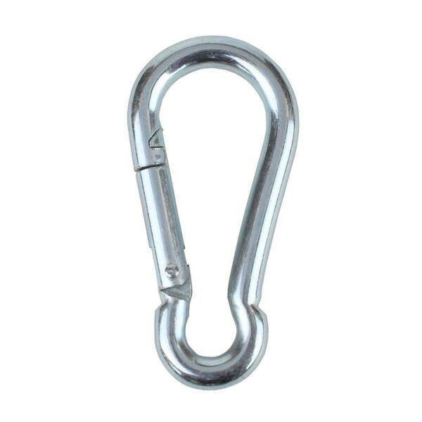 .25 in. x 2.375 in. Steel Silver Carabiners (10 Pack)