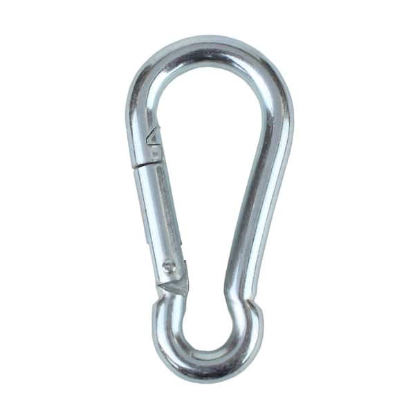 .25 in. x 2.375 in. Steel Silver Carabiners (100 Pack)