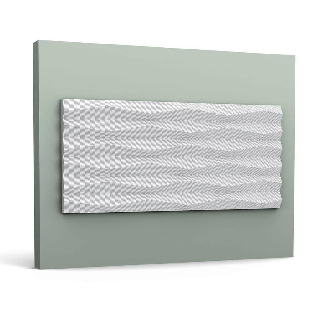 Primed White 3D Textured Polyurethane Wall Panel Moulding