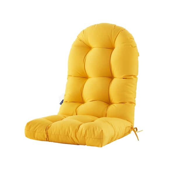 BLISSWALK Patio Chair Cushion for Adirondack High Back Tufted Seat Chair Cushion Outdoor 48 in. x 21 in. x 4 in. Yellow