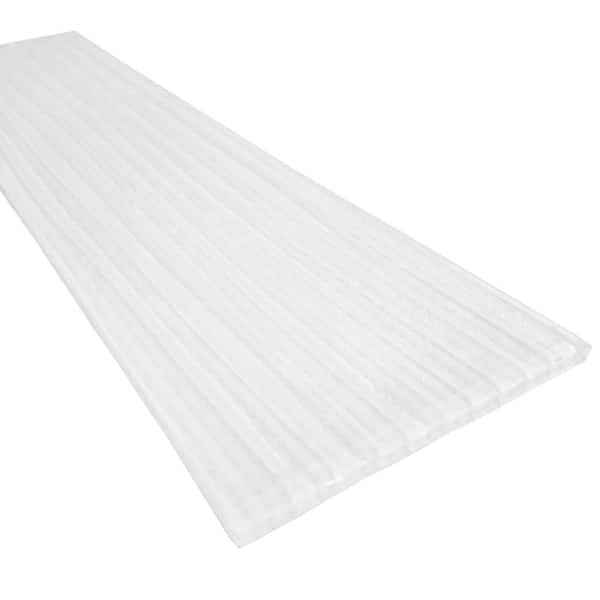 tørst uanset værdig ABOLOS Luxury Decor Bianco White Large Format Subway 4 in. x 16 in.  Textured Glass Wall Tile (4 Sq. ft./Pack)-HMDMRE0416-MB - The Home Depot