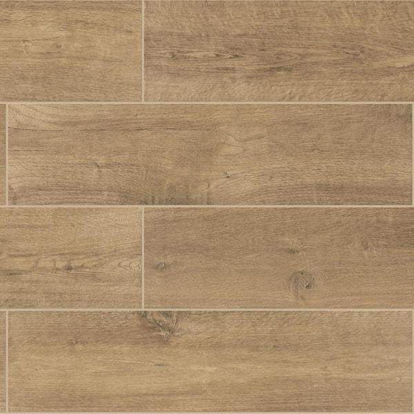 Daltile Meadow Wood Smoky Brown 6 in. x 24 in. Glazed Porcelain Floor and Wall Tile (15 sq. ft. / case)