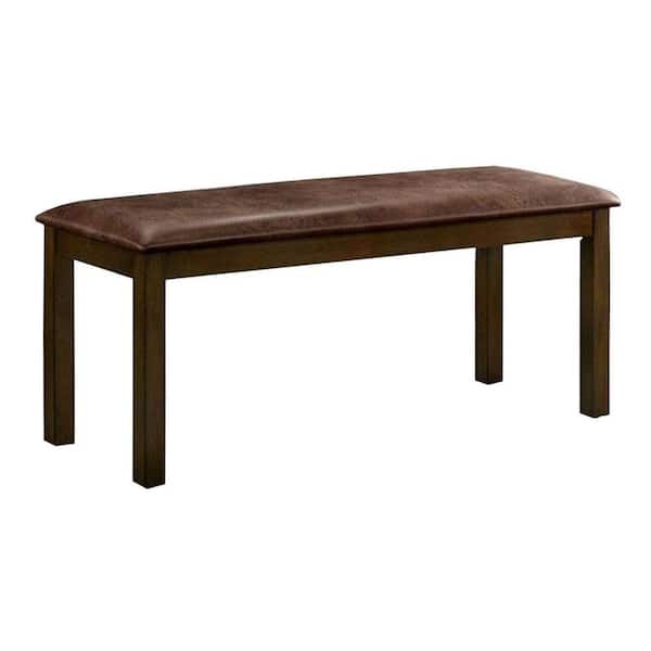 Benjara Brown 43.25 in. Backless Bedroom Bench