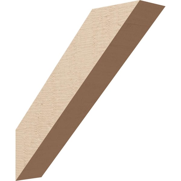 Ekena Millwork 3 in. x 14 in. x 14 in. Traditional Rough Cedar Woodgrain Timberthane Polyurethane Knee Brace, Primed