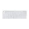 Italian White Carrara White 4 in. x 12 in. Honed Marble Wall Base Tile (1 Linear Foot)