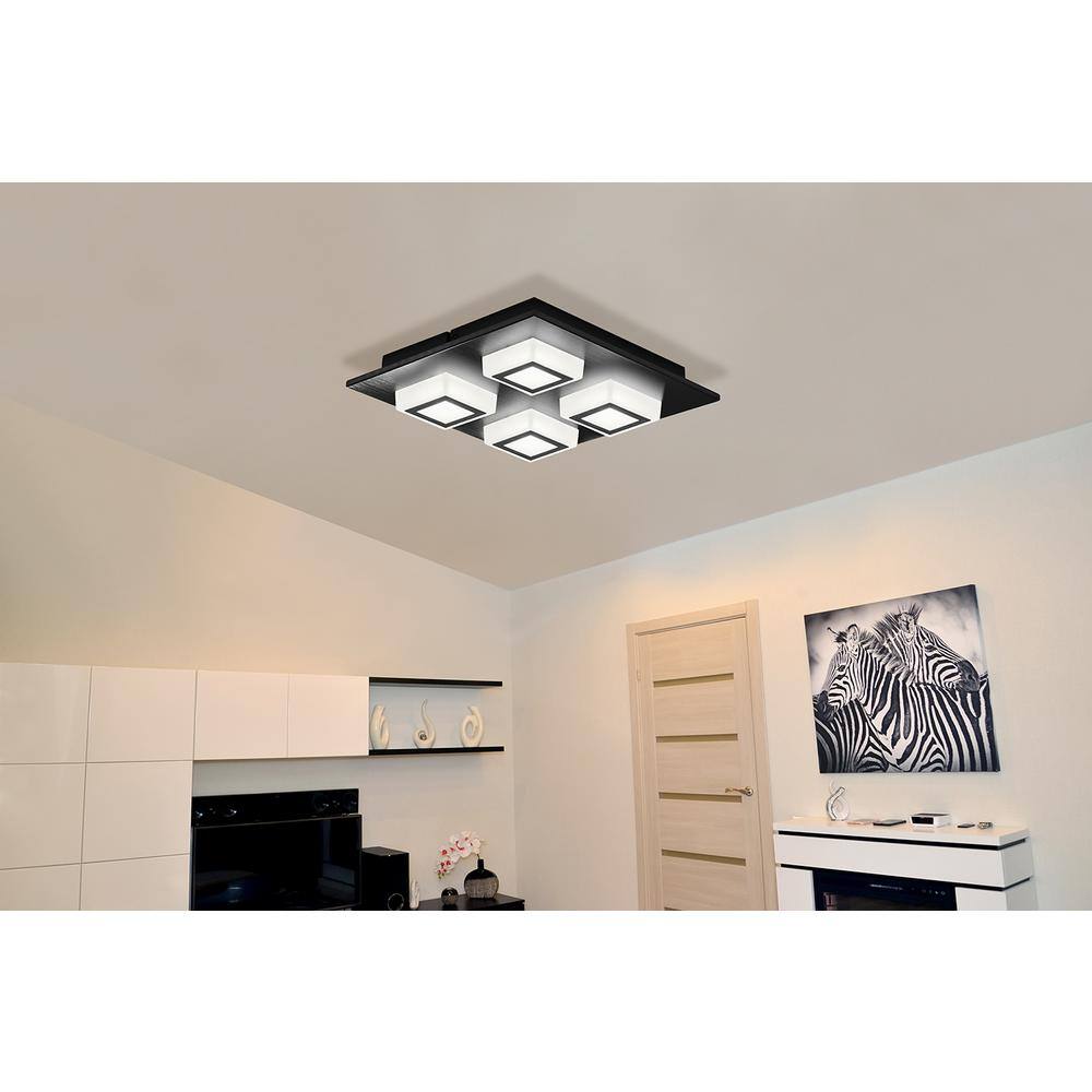 Masiano Black and White Aluminum LED Ceiling Light