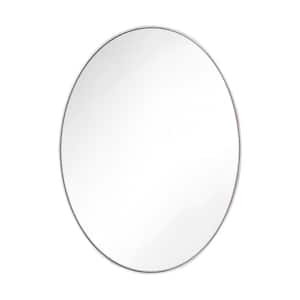 Kit 36 in. x 24 in. Polished Nickel Transitional Oval Mirror