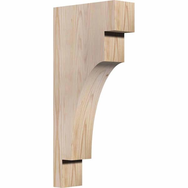 Ekena Millwork 3-1/2 in. x 10 in. x 22 in. Douglas Fir Mediterranean Smooth Corbel