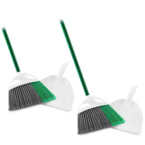 11 in. Precision Angle Broom with Dustpan Set (2-Pack)
