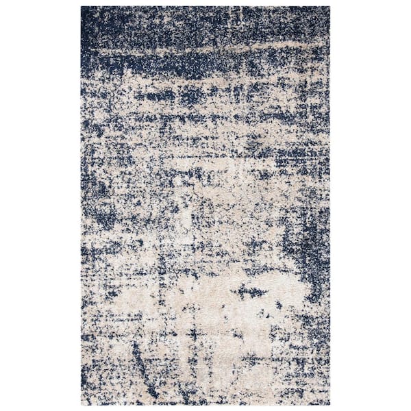 SAFAVIEH Adirondack Gold/Navy Doormat 3 ft. x 4 ft. Distressed Area Rug