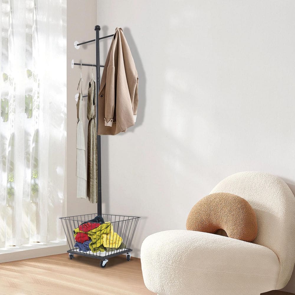 MＯＥＢＥ　ＣＯＡＴ　ＲＡＣＫ　　Ｌ MOEBE Coat Rack, Black 70cm