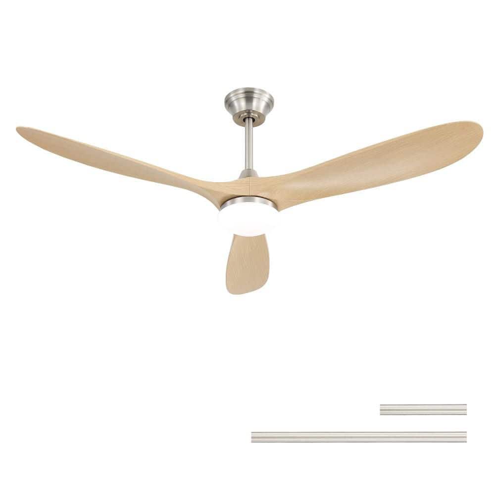 60 in. Nickel Brown Smart Ceiling Fan with Light, Dimmable LED with Memory, Reversible DC Motor,1H/4H/8H Timer price history on PriceWatchPro