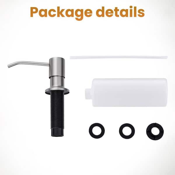 VEVETTA Brushed Nickel Stainless Steel Soap Dispenser for Kitchen